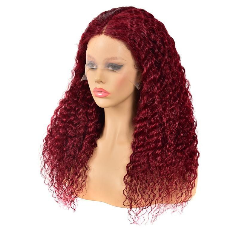 Unbelievable! eullair Hottest 99J Burgundy Curly Lace Front Wig | Perf